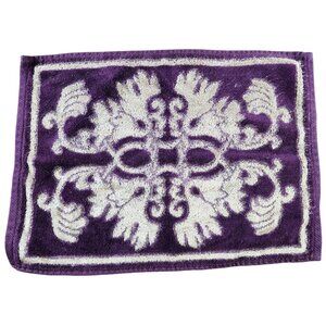 Terrisol Made in Brazil by Karsten Hand Towel Purple Gold Scroll Soft Cotton Vic